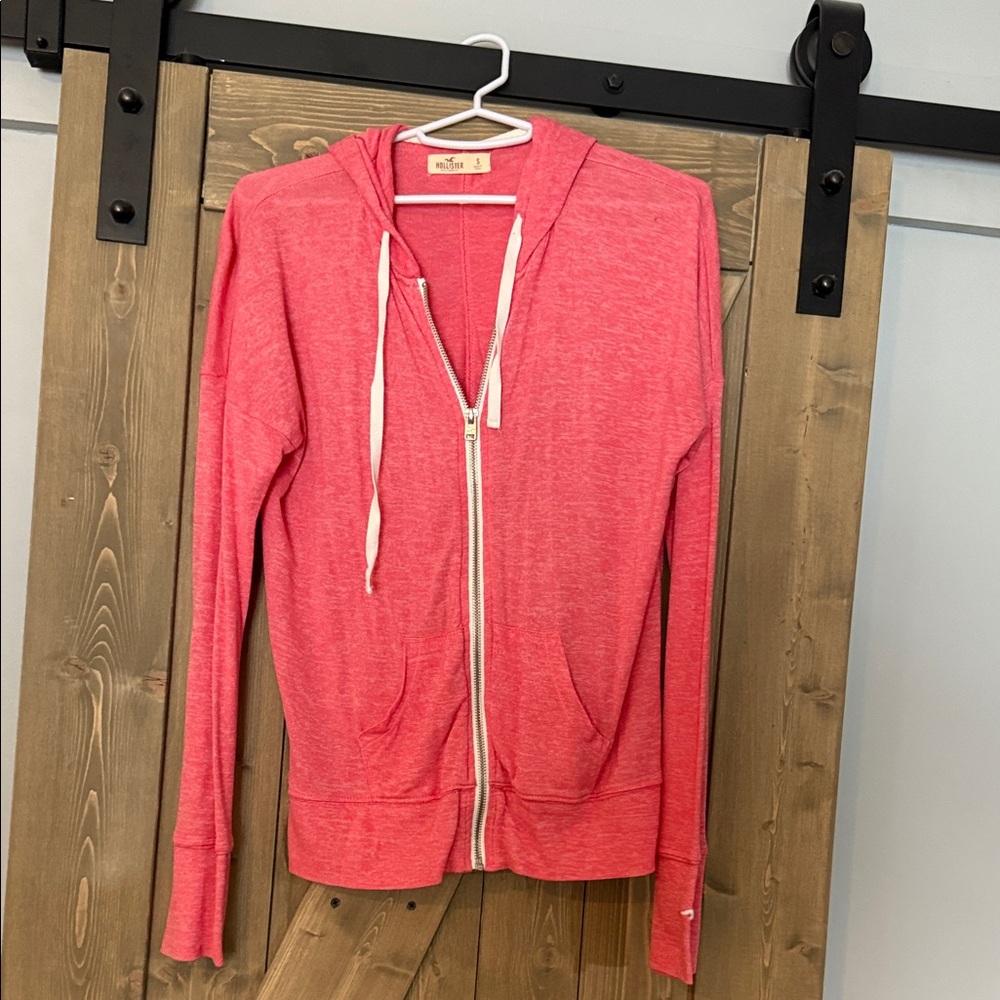 Hollister Coral light weight beachy Hoodie